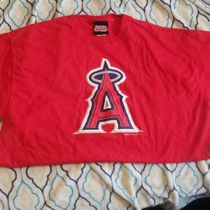 Stitches red "ANGELS" short sleeve tee-shirt